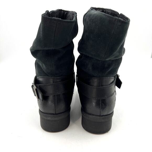 Bogs Carly Boots Waterproof Black Leather Ankle Booties - Picture 6 of 7